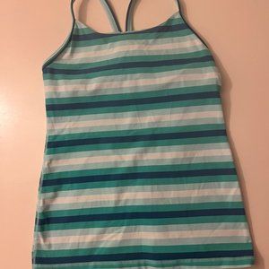Lululemon Striped Y Tank Top Size 10 EUC